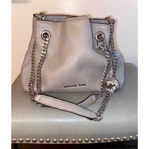 Grey and Silver Michael Kors Purse